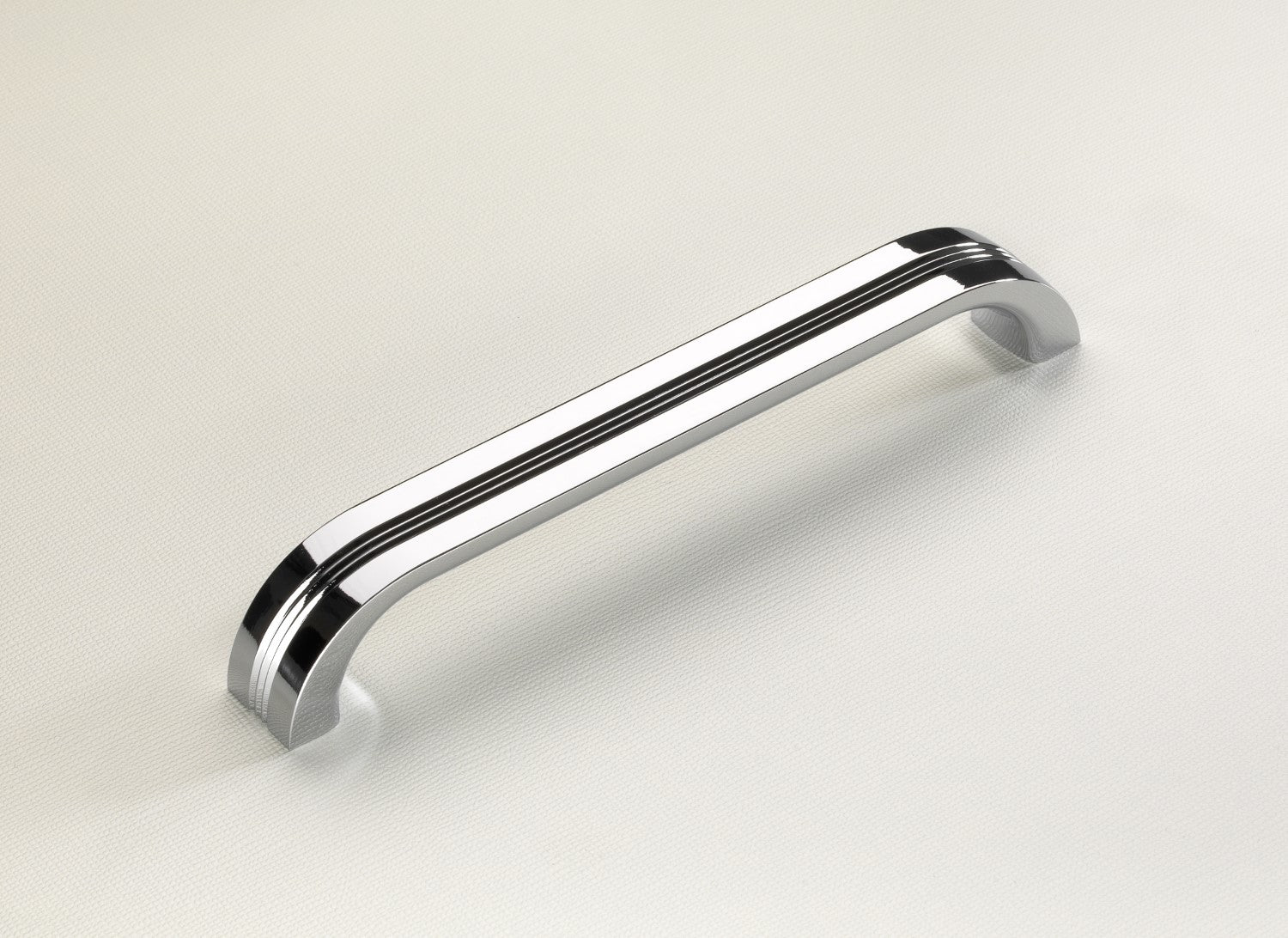 Retro Cabinet D Handle in Polished Chrome - 160mm Centres