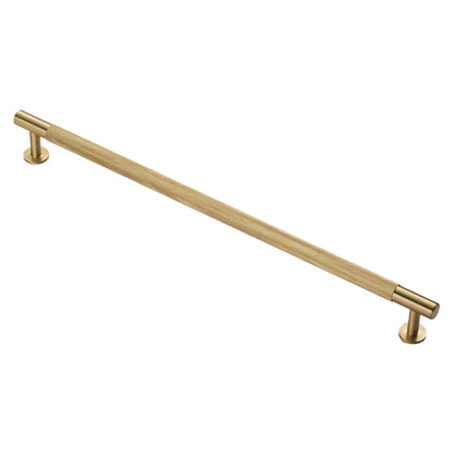 Satin Brass Knurled T Bar Cabinet Handle