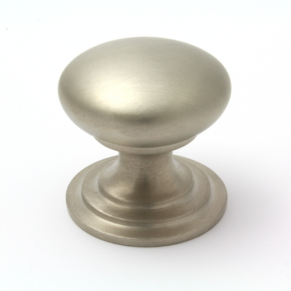 Satin Nickel Victorian Cupboard Knob | 38mm