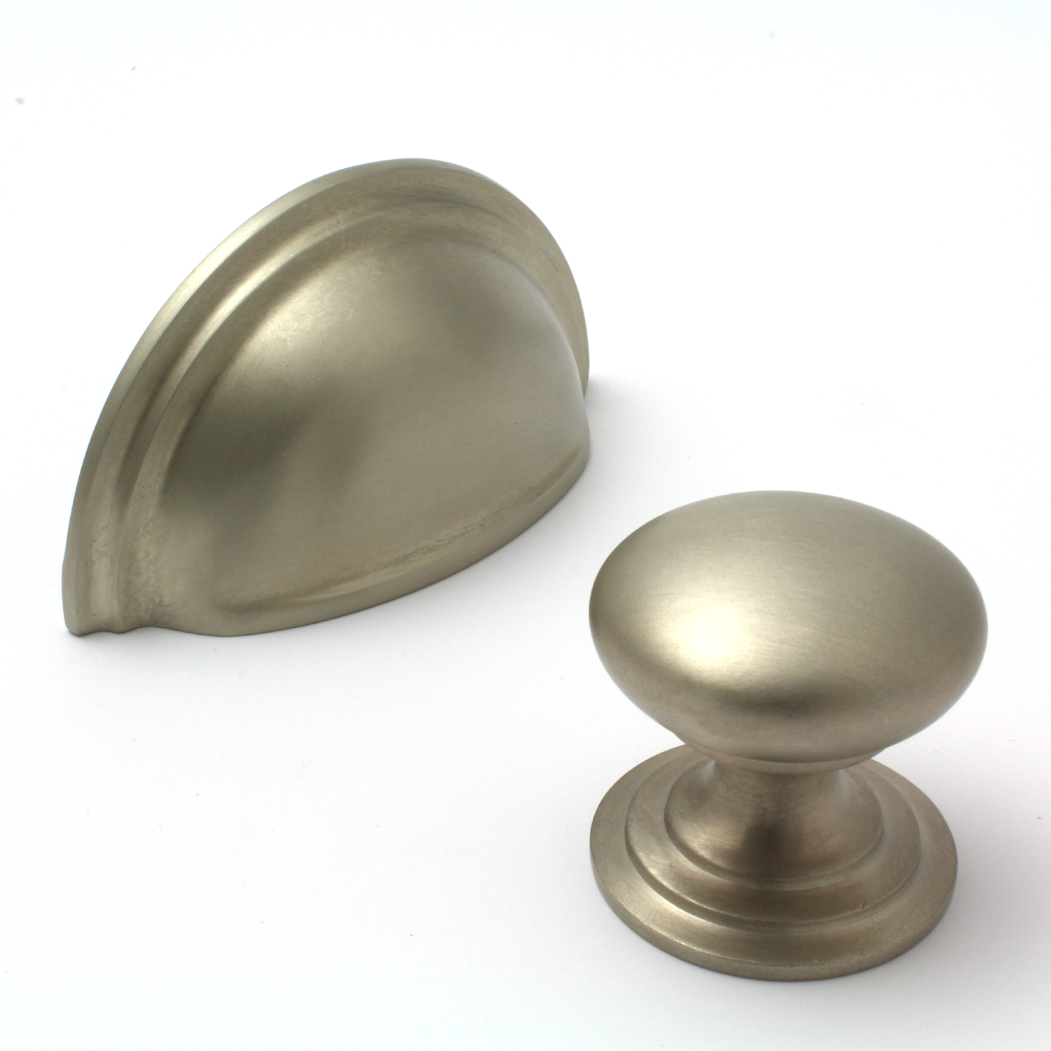 Victorian Cup Pull Handle in Satin Nickel | 76mm Centres