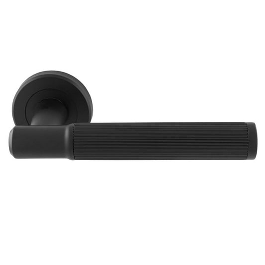 Image Lines Door Handles On Round Rose
