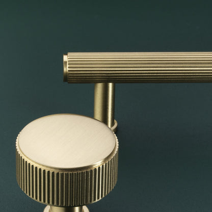 Stirling Reeded Solid Brass Brass Bar Handle
