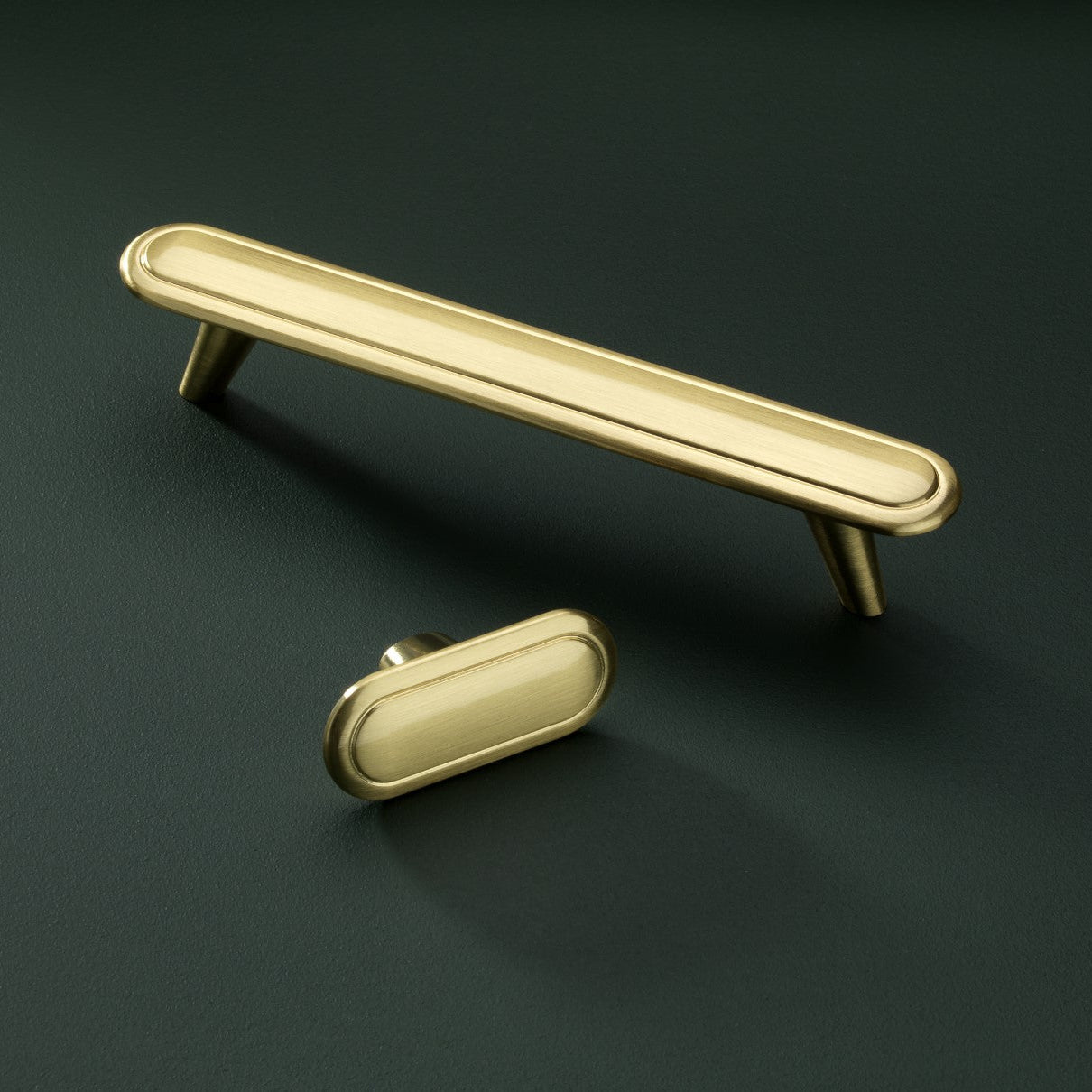 Stockholm Brushed Satin Brass Cabinet Knob - 56mm
