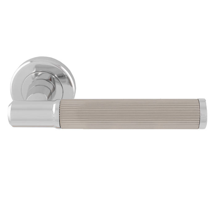Image Lines Door Handles On Round Rose
