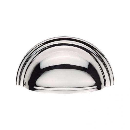 Victorian Polished Nickel Kitchen Cup Pull Handles - 76mm Centres