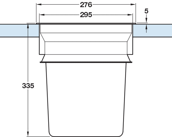13 Litre Recessed Kitchen Worktop Bin