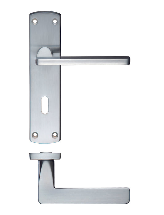Leon Lock on Backplate Satin Chrome