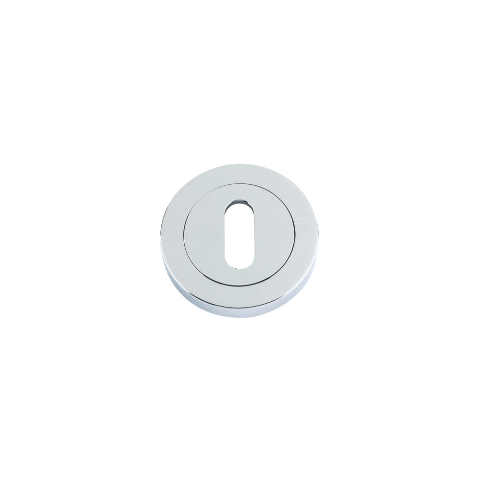 Escutcheon with Oval Lock Profile Polished Chrome