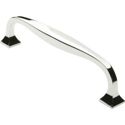 Corbusier Polished Chrome Cabinet D Handle - 160mm Centres