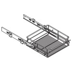 2 x Soft Close Chrome Pull Out Organisers - 600mm Cabinet