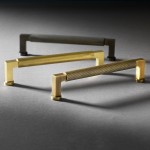 Camille Knurled Cabinet Pull Handle - Satin Brass PVD