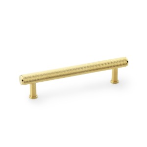 Crispin Knurled T-bar Cupboard Pull Handle - Satin Brass PVD - Centres 128mm