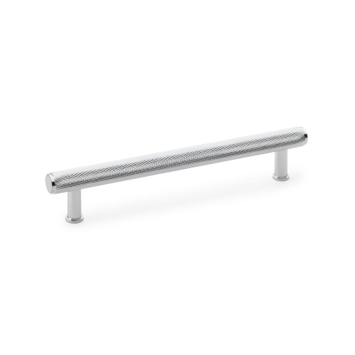 Crispin Knurled T-bar Cupboard Pull Handle - Polished Chrome - Centres 160mm