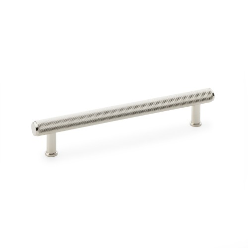 Crispin Knurled T-bar Cupboard Pull Handle - Polished Nickel - Centres 160mm