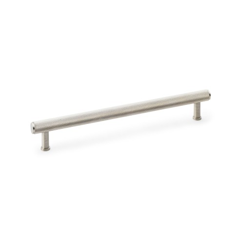 Crispin Knurled T-bar Cupboard Pull Handle - Satin Nickel - Centres 224mm