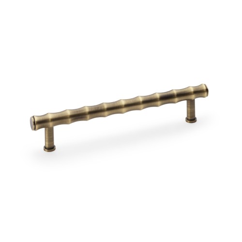 Crispin Antique Brass Bamboo T-bar Cupboard Pull Handle