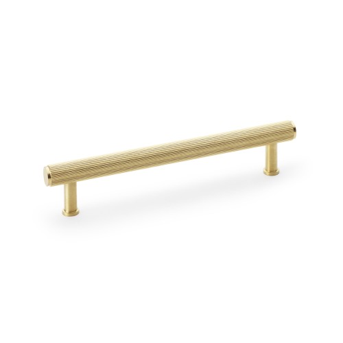 Crispin Reeded T-bar Cupboard Pull Handle - Satin Brass PVD - 160mm