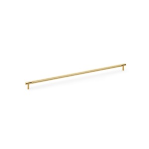 Brunel Satin Brass PVD Knurled T-Bar Cupboard Handle - 448mm Centres