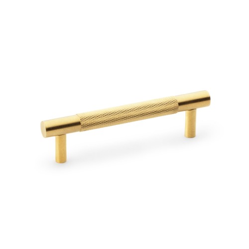 Brunel Knurled T-Bar Cupboard Handle - Satin Brass PVD - Centres 96mm