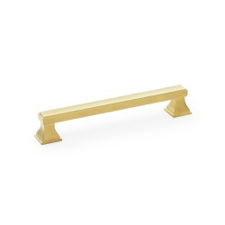 Jesper Square Cabinet Pull Handle - Satin Brass PVD - Centres 160mm