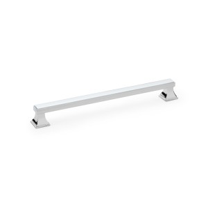 Jesper Square Cabinet Pull Handle - Polished Chrome - Centres 224mm