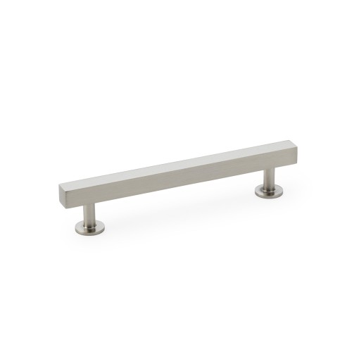 Square T-Bar Cabinet Pull Handle - Satin Nickel - Centres 128mm