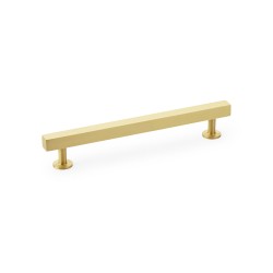 Square T-Bar Cabinet Pull Handle - Satin Brass - Centres 160mm