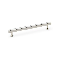 Square T-Bar Cabinet Pull Handle - Polished Nickel - Centres 192mm