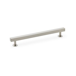Square T-Bar Cabinet Pull Handle - Satin Nickel - Centres 192mm