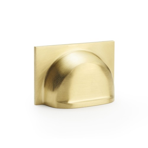 Quantock Satin Brass PVD Cup Pull Handle | 40mm Centres