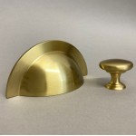 Monmouth Brushed Satin Brass Cabinet Knob - 38mm
