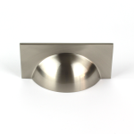 Monmouth Square Brushed Satin Nickel Cup Handle | 64mm Centres