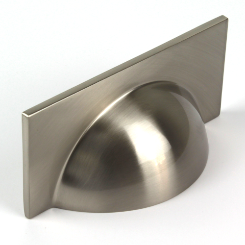 Monmouth Square Brushed Satin Nickel Cup Handle | 64mm Centres