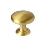 Monmouth Brushed Satin Brass Cabinet Knob - 32mm