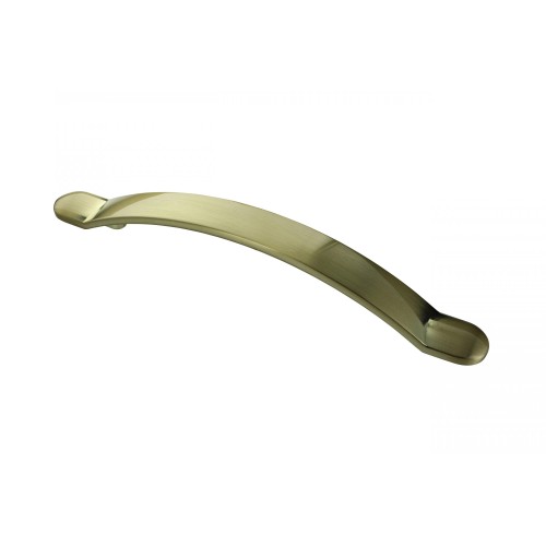 Monmouth Brushed Satin Brass Cabinet Bow Handle - 128mm Centres