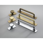 Banbury 32mm Cabinet Knob on Backplate in Brushed Satin Brass