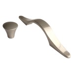 Malvern Brushed Satin Nickel Cabinet Bow Handle - 128mm Centres