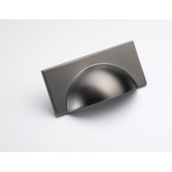 Monmouth Square Brushed Iron Cup Handle | 64mm Centres