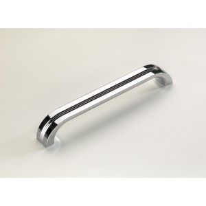 Retro Cabinet D Handle in Polished Chrome - 160mm Centres