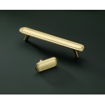 Stockholm Brushed Satin Brass Cabinet Bar Handle - 128mm Centres