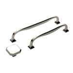 Corbusier Polished Chrome Cabinet D Handle - 160mm Centres