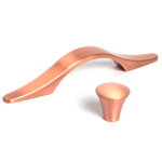 Malvern Brushed Copper Bow Handle - 128mm Centres