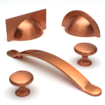 Monmouth Square Brushed Copper Cup Handle | 64mm Centres 