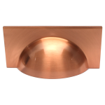 Monmouth Square Brushed Copper Cup Handle | 64mm Centres 
