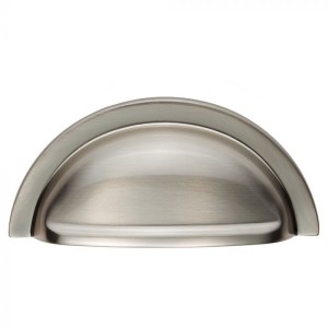 Oxford Satin Nickel Cabinet Cup Pull Handle - 92mm | 76mm Centres 