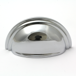 Victorian Polished Chrome Cup Pull Handle | 76mm Centres