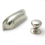 Polished Nickel Cup Handle - 128mm | 96mm Centres 