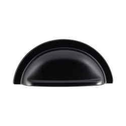 Oxford Matt Black Cabinet Cup Pull Handle - 92mm | 76mm Centres 
