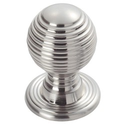 Polished Chrome Queen Anne Reeded Knob | 22.5mm