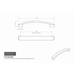 Stainless Steel Finish Bow Cabinet Handle - 160mm Centres